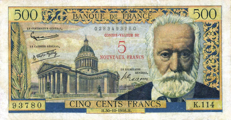 CARTAMONETA ESTERA - FRANCIA - Quarta Repubblica (1947-1958) - 5 Franchi Sovrast...