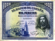 CARTAMONETA ESTERA - SPAGNA - Alfonso XIII (1886-1931) - 1.000 Pesetas 15/08/1928 Pick 78
BB+