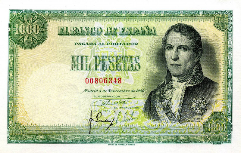 CARTAMONETA ESTERA - SPAGNA - Francesco Franco Caudillo (1939-1975) - 1.000 Pese...