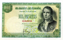 CARTAMONETA ESTERA - SPAGNA - Francesco Franco Caudillo (1939-1975) - 1.000 Pesetas 04/11/1949 (1951) Kr. 138a Pressato
 Pressato
SPL