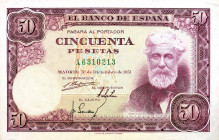 CARTAMONETA ESTERA - SPAGNA - Francesco Franco Caudillo (1939-1975) - 50 Pesetas 31/12/1951 (1956) Pick 141
bello SPL