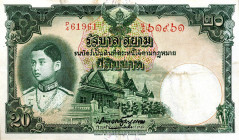CARTAMONETA ESTERA - THAILANDIA - Rama VIII (1935-1946) - 20 Baht (1939) Pick 36
qSPL