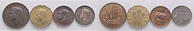 LOTTI - Estere GRAN BRETAGNA - 6 e 3 pence, 1/2 penny e farthing 1937 - Lotto di 4 monete
FDC