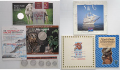 LOTTI - Estere OLANDA - Sail Amsterdam (5 monete), 5 euro 2017, assieme a Finlandia/Isole Alanda 100 markka, Nuova Zelanda 5 dollari 1999, Austria 5 e...