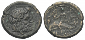 Kalabrien. Brundisium.

 Bronze (Semis). 2. Jhdt. v. Chr.
Vs: Kopf des Neptun rechts, dahinter Dreizack und Victoria, die ihn mit Kranz bekrönt.
R...