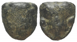 Sizilien. Selinous.

 Bronze (Hexas / Dionkion). Ca. 450 - 440 v. Chr.
Vs: Kopf eines Silens en face.
Rs: Sellerieblatt; außen zwei Wertpunkte.
...