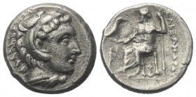 Königreich Makedonien. Alexander III. der Große (336 - 323 v. Chr.).

 Drachme (Silber). Ca. 328 - 323 v. Chr. Lampsakos.
Vs: Kopf des jugendlichen...