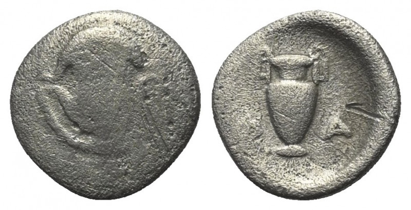 Boiotien. Pharai.

 Obol (Silber). Ca. 368 - 338 v. Chr.
Vs: Boiotischer Schi...