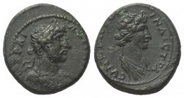 Lydien. Stratonikeia Hadrianopolis. Hadrianus (117 - 138 n. Chr.).

 Bronze.
Vs: Büste des Hadrian mit Lorbeerkranz und Panzer rechts.
Rs: Drapier...