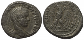 Seleukis und Pierien. Antiochia am Orontes. Elagabalus (218 - 222 n. Chr.).

 Tetradrachme (Billon). 'Laodicea Issues'.
Vs: Büste mit Lorbeerkranz ...