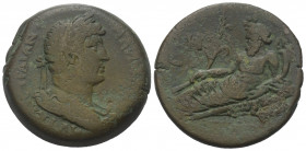 Ägypten. Alexandria. Hadrianus (117 - 138 n. Chr.).

 Bronze. 133 / 134 n. Chr. (Jahr 18).
Vs: Büste mit Lorbeerkranz, Paludament und Panzer rechts...