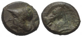 Anonyme Prägungen.

 Litra. Kurz vor 269 v. Chr. Rom (oder Neapolis?).
Vs: Kopf der Minerva mit korinthischem Helm links.
Rs: Pferdekopf nach link...