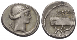 C. Considius Paetus.

 Denar (Silber). 47 v. Chr. Rom.
Vs: Kopf des Apollo mit Lorbeerkranz rechts.
Rs: C CONSIDI / PAETI. Beamtenstuhl (sella cur...