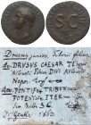 Drusus Minor (gestorben 23 n. Chr.).

 As. 21 - 22 n. Chr. Rom.
Vs: DRVSVS CAESAR TI AVG F DIVI AVG N. Kopf links.
Rs: PONTIF TRIBVN POTEST ITER. ...