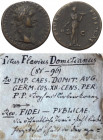 Domitianus (81 - 96 n. Chr.).

 As. 86 n. Chr. Rom.
Vs: IMP CAES DOMIT AVG GERM COS XII CENS PER P P. Büste mit Lorbeerkranz und Ägis rechts.
Rs: ...