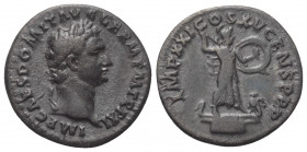 Domitianus (81 - 96 n. Chr.).

 Denar (Silber). 91 n. Chr. Rom.
Vs: IMP CAES DOMIT AVG GERM P M TR P XI. Kopf mit Lorbeerkranz rechts.
Rs: IMP XXI...