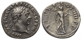 Traianus (98 - 117 n. Chr.).

 Denar (Silber). 101 - 102 n. Chr. Rom.
Vs: IMP CAES NERVA TRAIAN AVG GERM. Büste mit Lorbeerkranz und Paludament auf...