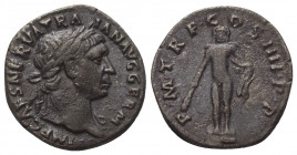 Traianus (98 - 117 n. Chr.).

 Denar (Silber). 101 - 102 n. Chr. Rom.
Vs: IMP CAES NERVA TRAIAN AVG GERM. Büste mit Lorbeerkranz und Drapierung rec...