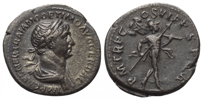 Traianus (98 - 117 n. Chr.).

 Denar (Silber). 114 - 117 n. Chr. Rom.
Vs: IMP...