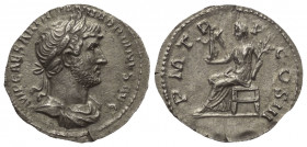 Hadrianus (117 - 138 n. Chr.).

 Denar (Silber). 119 - 122 n. Chr. Rom.
Vs: IMP CAESAR TRAIAN HADRIANVS AVG. Drapierte Büste nach rechts mit Lorbee...