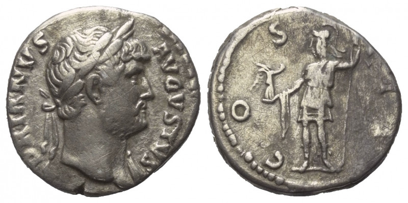 Hadrianus (117 - 138 n. Chr.).

 Denar (Silber). 125 - 128 n. Chr. Rom.
Vs: H...