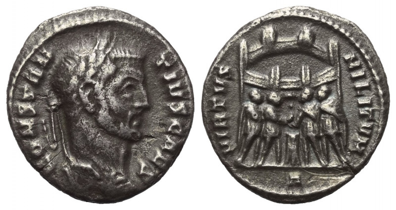 Constantius I. Chlorus (305 - 306 n. Chr.).

 Argenteus (Silber). ca. 295 - 29...