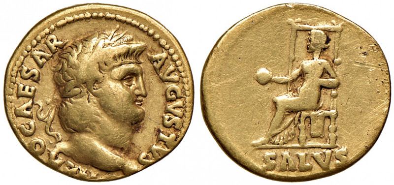 Nero 54-68 n. Chr.
Römische Münzen. Aureus, 66-67 n. Chr.. Rom
6,58g
RIC I 66, C...