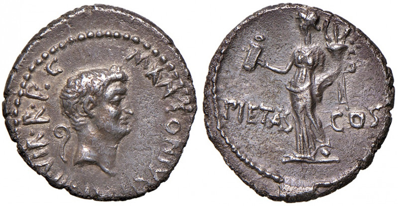 M. Antonius
Römische Münzen. Denarius, Anfang 41 v. Chr.. Av.: M ANTONIVS IMP II...
