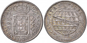 Johann VI. von Portugal, Prinzregent 1799 - 1818, König 1816 - 1826
Brasilien. 960 Reis, 1813. überprägt auf 8 Reales
R-Rio de Janeiro
26,95g
KM 307.1...