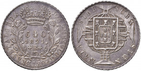 Johann VI. von Portugal, Prinzregent 1799 - 1818, König 1816 - 1826
Brasilien. 640 Reis, 1821. R-Rio de Janeiro
18,00g
KM 325.2.
vz