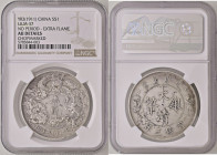 Hsuan Tung 1909 - 1911
China. Dollar, YR 3 / 1911. mit chinesischen Chopmarks, No Period - Extra Flame, in NGC Holder
Tientsin Mint
Y 131, L+M 37, Kah...