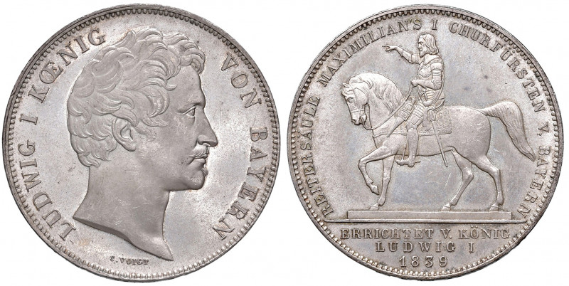 Ludwig I. 1825 - 1848
Deutschland, Bayern. Geschichtsdoppeltaler, 1839. "REITERS...