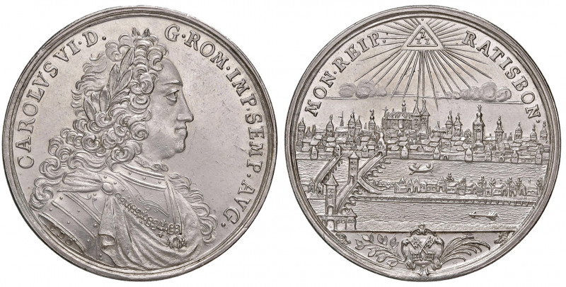 Carl VI. 1711 - 1740
Deutschland, Regensburg. Taler, o.J.. von C.D. Oexlein. Str...