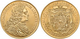 Josef Johann Adam 1721 - 1732
Liechtenstein. Au-Taler zu 10 Dukaten. München
35,00g
vergl. zu Fr. zu 8, H. zu 33
stgl