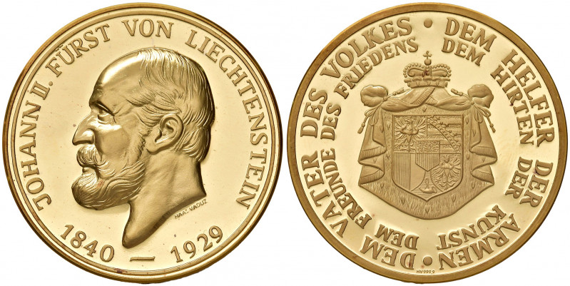 Franz Joseph II. 1938 - 1989
Liechtenstein. Au-Medaille. auf Johann II. Fürst vo...