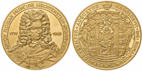 Franz Joseph II. 1938 - 1989
Liechtenstein. Au-Medaille. von Bodlak. 250 Jahre Reichsfürstentum Liechtenstein. Brustbild des 5. Fürsten von Liechtenst...