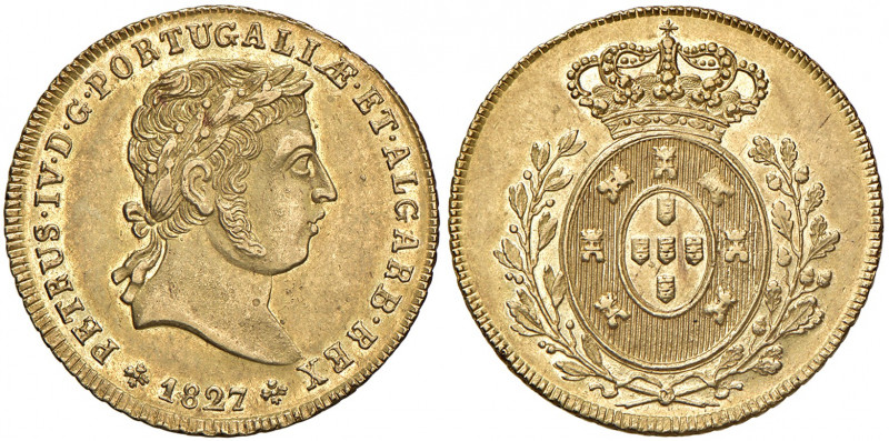 Peter IV. 1826 - 1828
Portugal. 2 Escudos = 1/2 Peca, 1827. 7,16g
Friedb.135
stg...