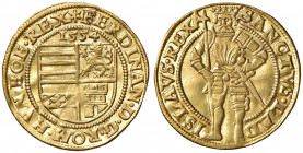 Ferdinand I. 1521 - 1564
Dukat, 1554. Wien
3,36g
MzA. Seite 37
f.vz