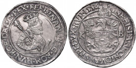 Ferdinand I. 1521 - 1564
Taler, 1556. Kremnitz
28,72g
MzA. Seite 39
vz