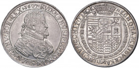 Rudolph II. 1576 - 1612
Taler, 1607. Hall
28,78g
MzA. Seite 93, Dav. 3006, Voglh. 96/X
Av.: leichte übliche Walzenschlieren
vz/stgl