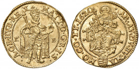 Matthias II. 1612 - 1619
Dukat, 1620, K-B. Kremnitz
3,45g
MzA. Seite 109
kleine Druckstellen
f.vz