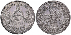 Erzherzog Maximilian - Als Hochmeister des Deutscher Orden 1590 - 1618
Taler, 1603. Hall
28,50g
M./T. 366, Prokisch 60 A/a (seltene Variante mit Stern...