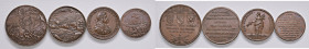 Leopold I. 1657 - 1705
Lot. 4 Stück, Br- Medaille 1685 auf den Entsatz von Neuhäsel, auf dem Frieden von Rysvici o. Jahr(1697), auf die Schlacht bei G...