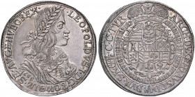 Leopold I. 1657 - 1705
Taler, 1658. Wien
29,00g
Her. 585
f.stgl