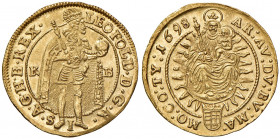 Leopold I. 1657 - 1705
Dukat, 1698, K-B. Kremnitz
3,50g
Her. 364
vz/stgl