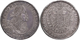 Leopold I. 1657 - 1705
Taler, 1665, K-B. Kremnitz
28,46g
Her. 724
vz/stgl