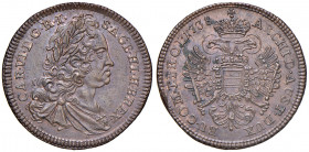 Karl VI. 1711 - 1740
Cu-Abschlag von Dukaten, 1738. Wien
3,92g
Her. 1203
kleiner Schrötlingsfehler am Rand
f.stgl