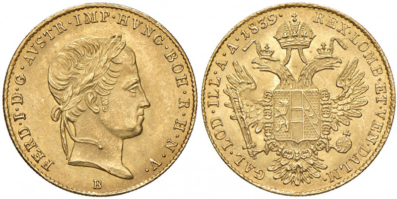 Ferdinand I. 1835 - 1848
Dukat, 1839, B. Kremnitz
3,50g
Fr. 718
vz/stgl