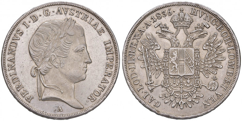 Ferdinand I. 1835 -1848
1/2 Taler, 1836, A. Wien
14,02g
Fr. 777
f.stgl