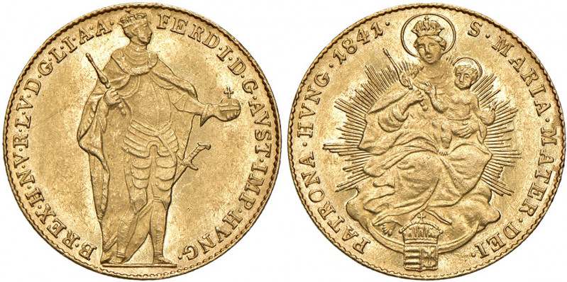 Ferdinand I. 1835 - 1848
Dukat, 1841. Kremnitz
3,48g
Fr. 923
vz